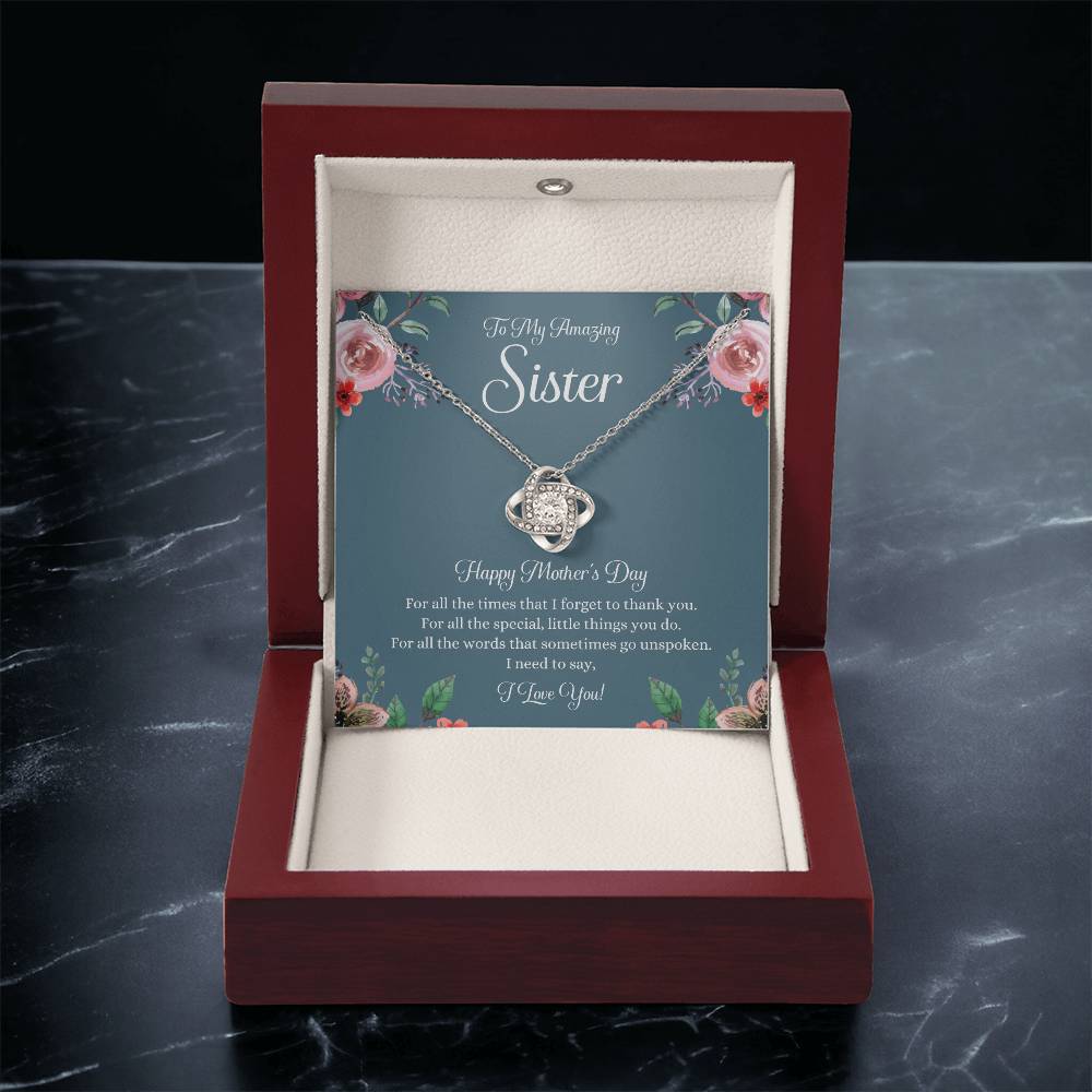 Mothers Day Gift For Sister Sister Mothers Day Gift Sister Necklace Gift On Mothers Day Sentimental Mothers Day Gift For Sister Jewelry 1 Love Knot Necklace