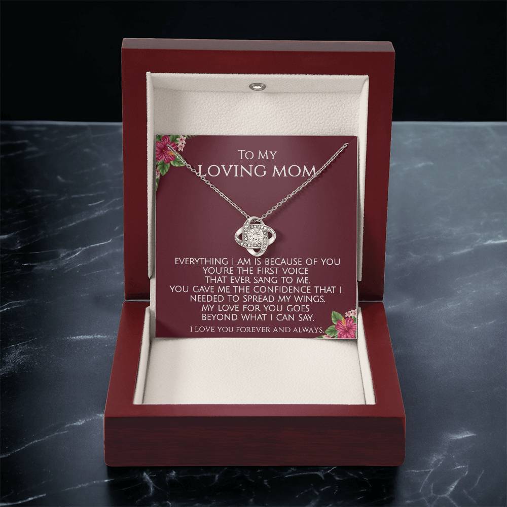 To My Loving Mom Necklace Love Knot Necklace