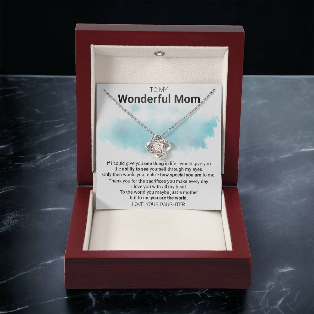 Gift For Mom - All My Heart - Love Knot Love Knot Necklace