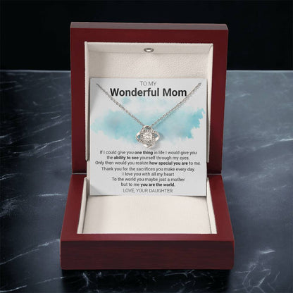Gift For Mom - All My Heart - Love Knot Love Knot Necklace