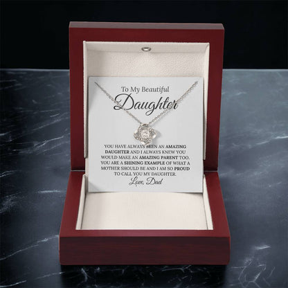 Heartfelt Mother's Day Gift For Daughter v4 Love Knot Necklace