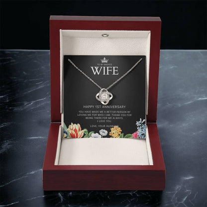 1 Year Anniversary Gift For Wife 1 Year Anniversary Gifts 1 Year Wedding Anniversary Gift Ideas 1St Wedding Anniversary Gift F(8) Love Knot Necklace