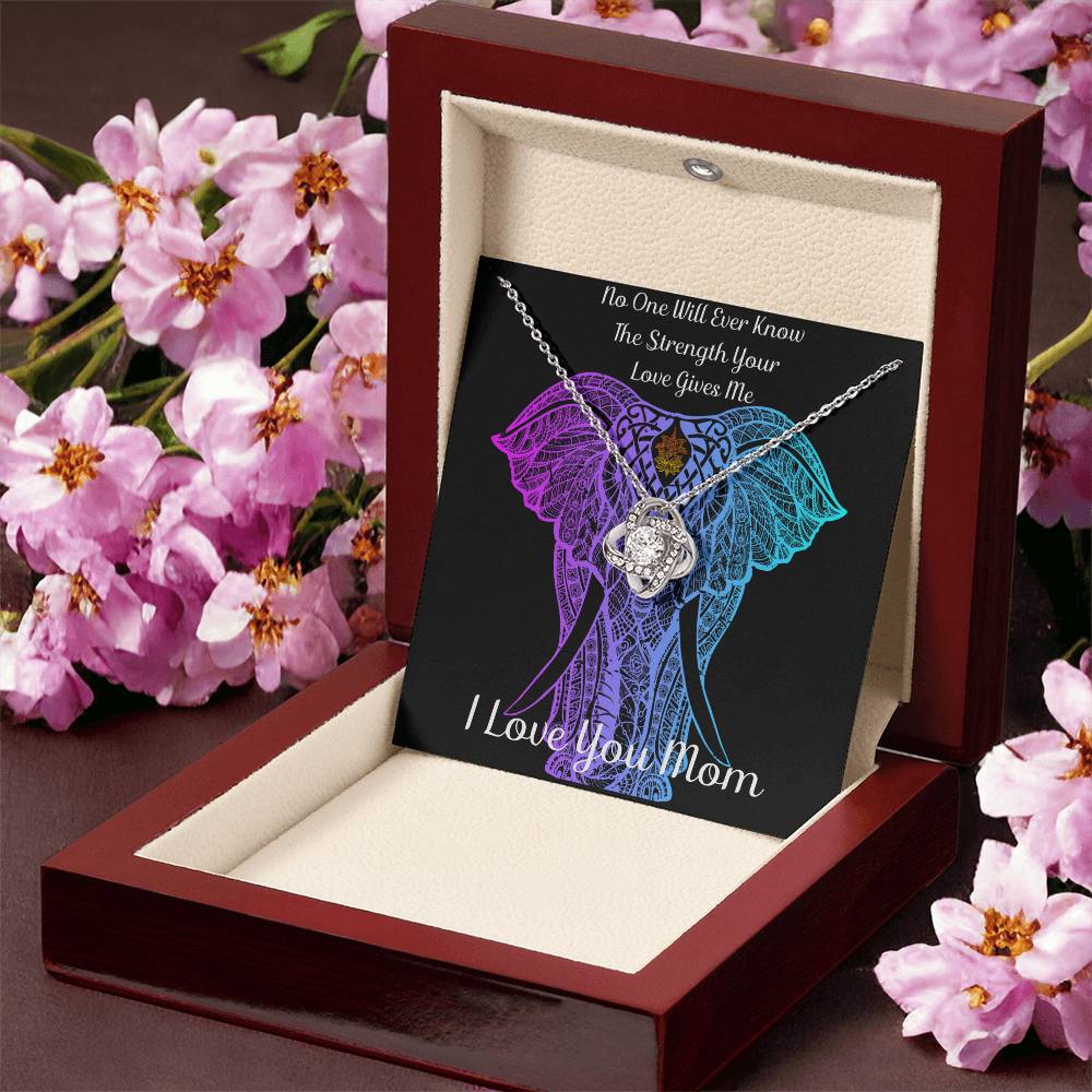 Gift To Mom - I Love You Love Knot Necklace
