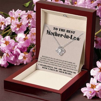 Gift For Mother-In-Law More Joy 2 Love Knot Necklace Love Knot Necklace