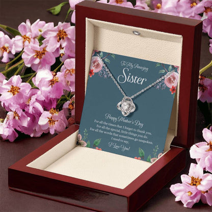 Mothers Day Gift For Sister Sister Mothers Day Gift Sister Necklace Gift On Mothers Day Sentimental Mothers Day Gift For Sister Jewelry 1 Love Knot Necklace