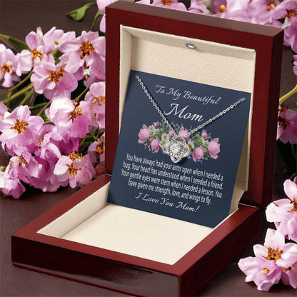 Mothers Day Gift From Daughter Mother's Day Necklace To My Beautiful Mom Necklace Mom Gift From Son Mom Necklace 5 Love Knot Necklace