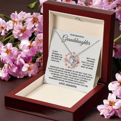 To My Beautiful Granddaughter Necklace Gift For Granddaughter From Grandpa Granddaughter Birthday Graduation Jewelry Gift Love Knot Necklace
