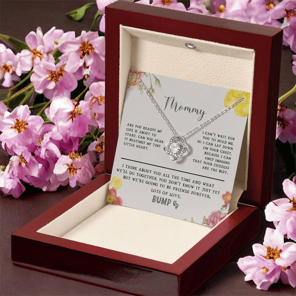 Mommy Are You Ready - Mother's Day Gift Love Knot Necklace