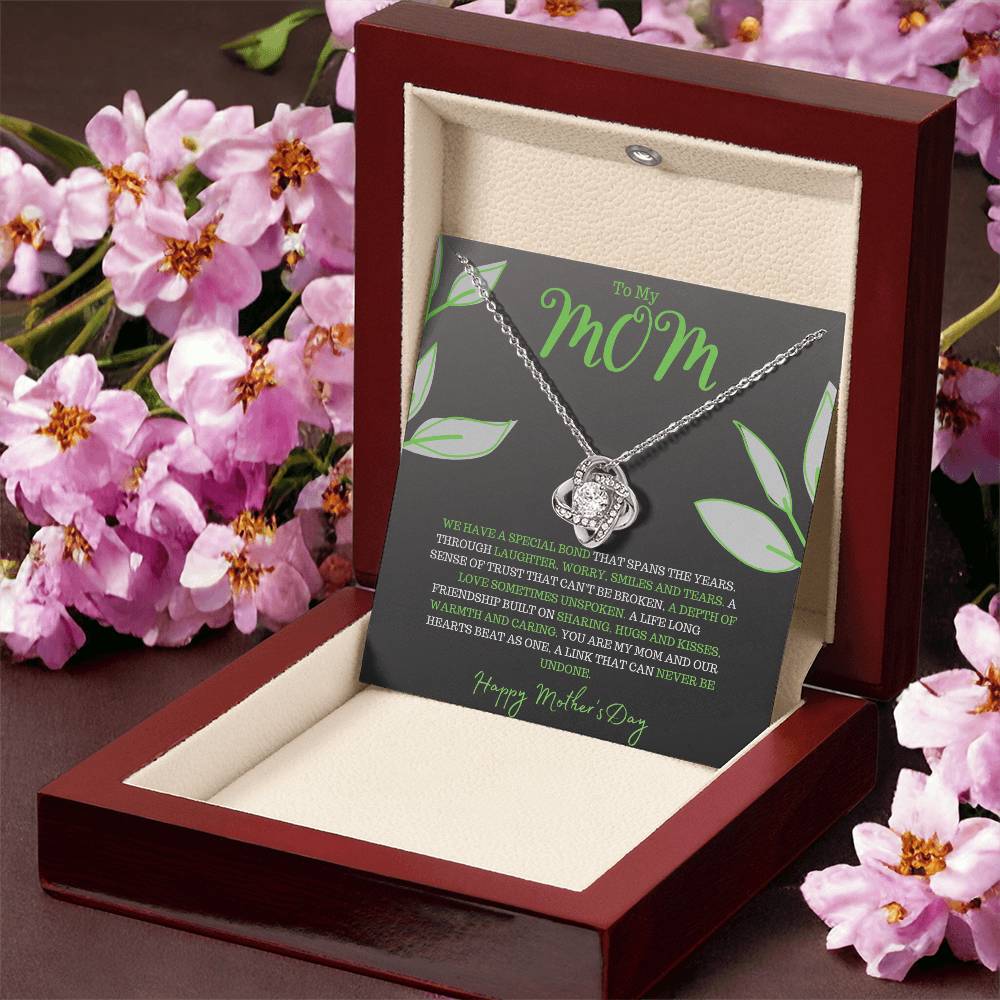 Mother's Day Beautiful Love Knot Necklace With Card Box Love Knot Necklace