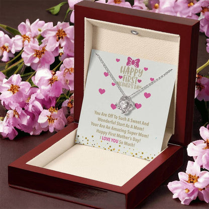 Happy First Mothers Day Love Knot Love Knot Necklace