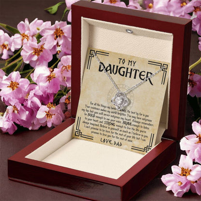 To My Daughter Necklace Viking Jewelry Gift For Daughter From Dad Viking Daughter Gift Daughter Birthday Graduation Gift Love Knot Necklace