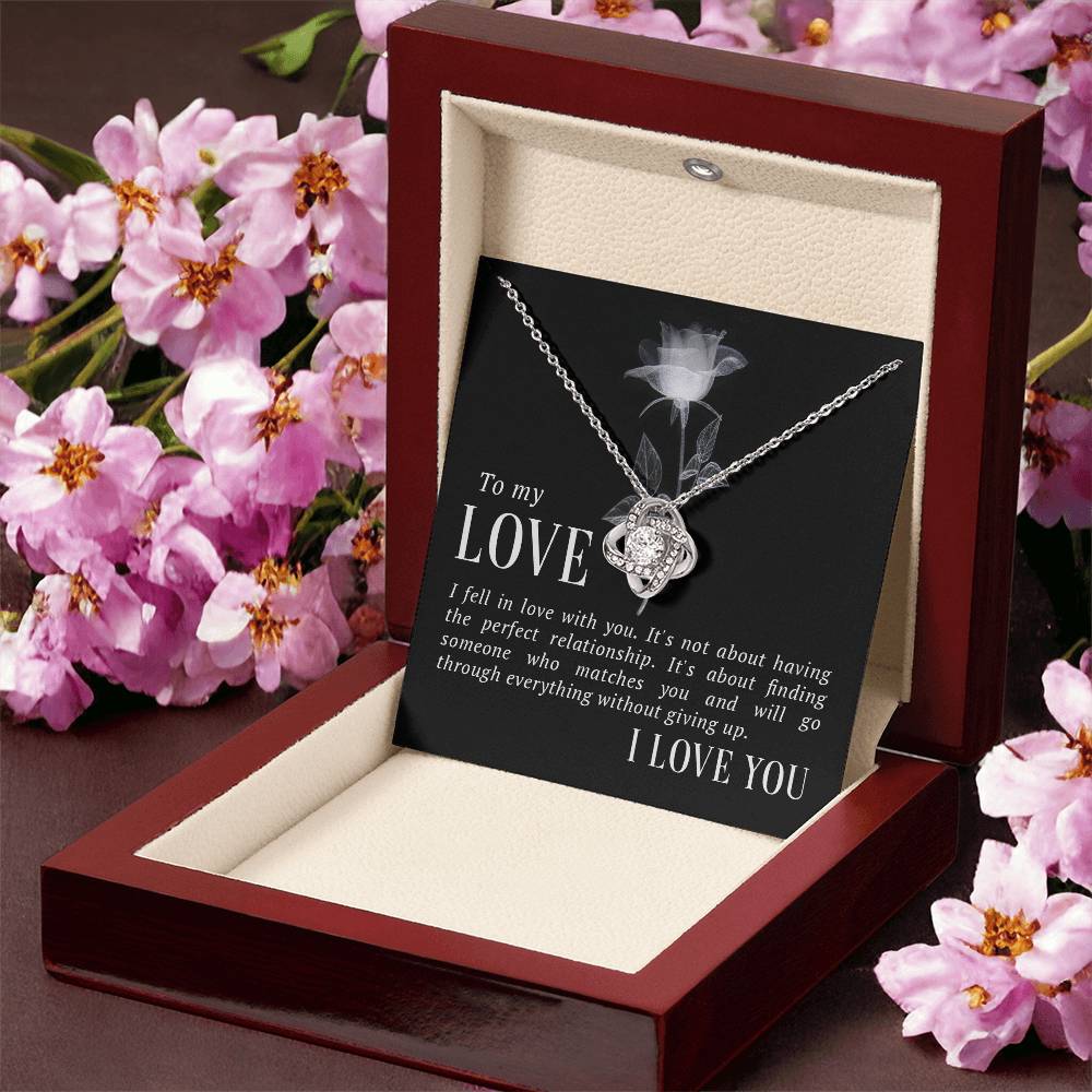 To My Love Necklace Gift To Wife Gift To Girlfriend Gift To Lover Anniversary Gift To Wife Birthday Gift To Wife Birthday Gift T Love Knot Necklace