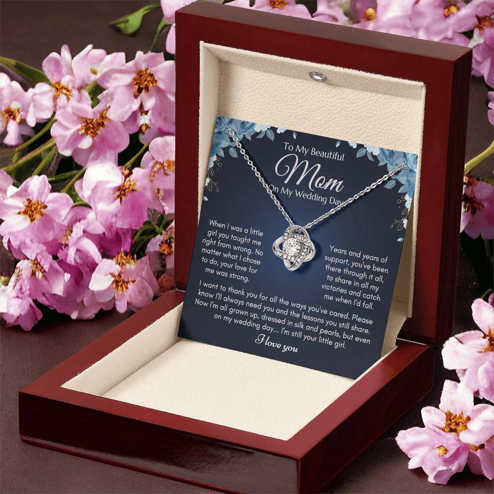 To My Mom On My Wedding Day Ne Love Knot Necklace