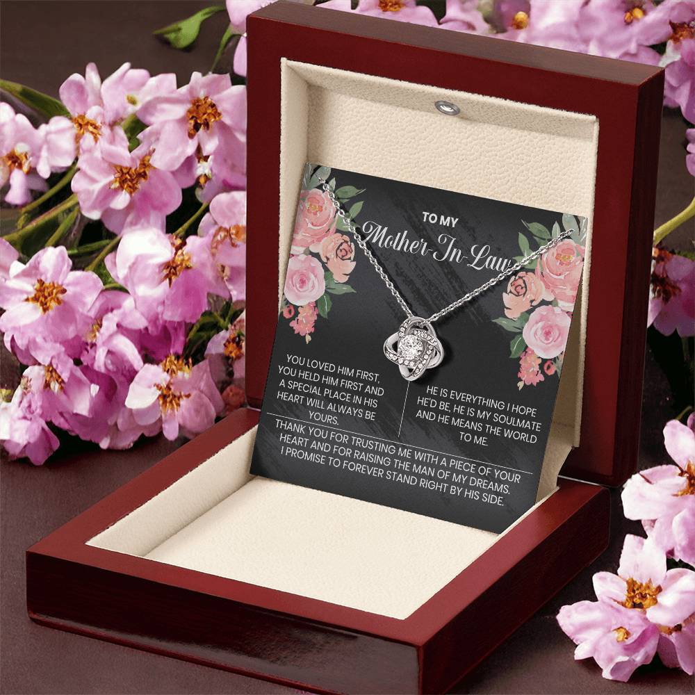 To My Mother-In-Law Thank You The Love Knot Necklace 1 Love Knot Necklace
