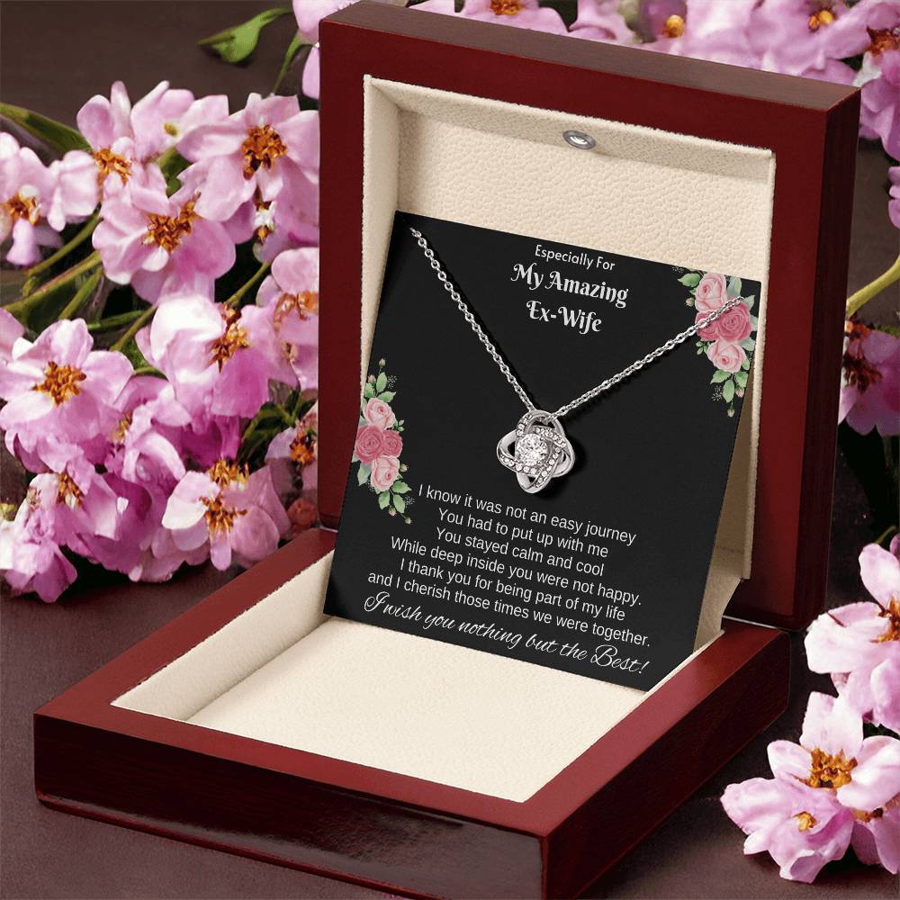 The  Ex-Wife Divorced Departing Gift Former Wife For My Ex Birthday Mother's Day Breakup Gift Friendship P Love Knot Necklace