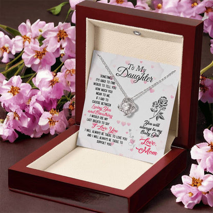To My Daughter Amazing Gift Daughter Gift From Mom Anniversary Lovingly Mom Birthday Gift Daughter Graduation Gift Gro Love Knot Necklace