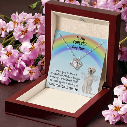 Labrador Retriever Rainbow Bridge Pet Memorial Jewelry Dog Passing Away Gift Passed Dog Gift Sympathy Gift Dog Death Pet Sympathy Gift Love Knot Necklace