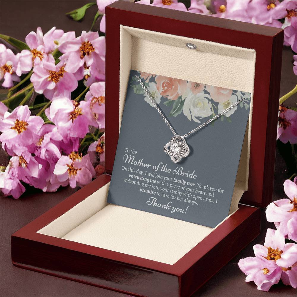 Mother Of The Bride Gift From Groom Mother In Law Wedding Gift From Groom Wedding Gift For Mother In Law From Groom Love Knot Necklace