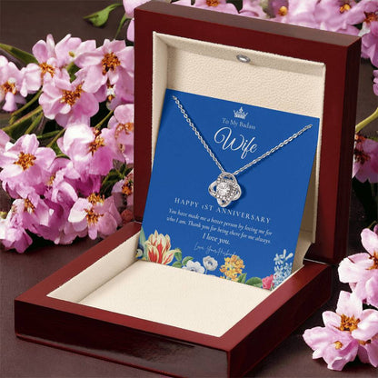 1 Year Anniversary Gift For Wife 1 Year Anniversary Gifts 1 Year Wedding Anniversary Gift Ideas 1St Wedding Anniversary Gift F(6) Love Knot Necklace