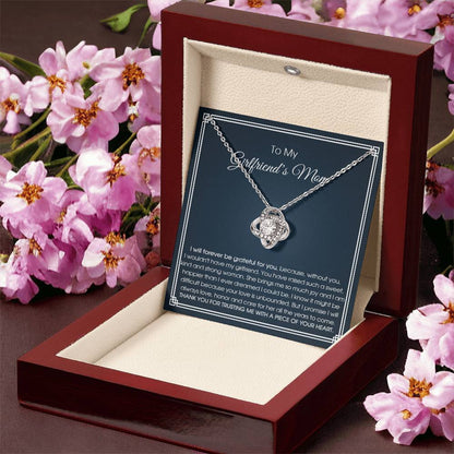 To My Girlfriend's Mom Necklace Girlfriend's Mom Birthday Gift Mother's Day Gift For Girlfriend's Mom Love Knot Necklace