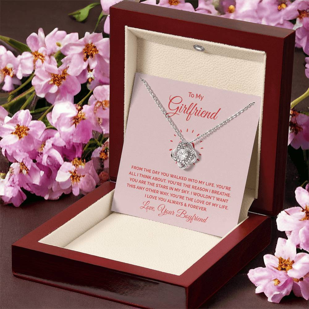 Will You Be My Girlfriend Gift Girlfriend Proposal Ideas Asking Out Girlfriend Will You Be My Girlfriend Proposal Necklace Love Knot Necklace