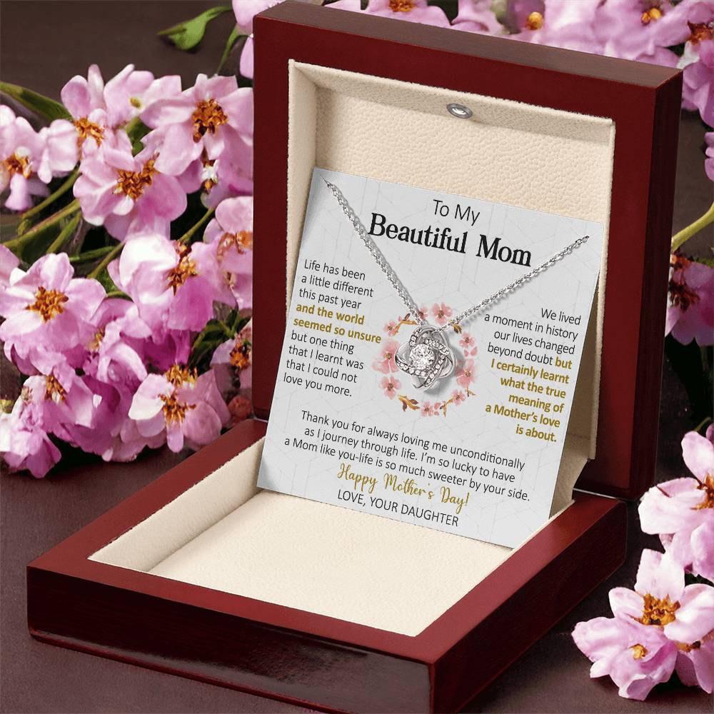 Gift For Mom - True Meaning - Love Knot Love Knot Necklace