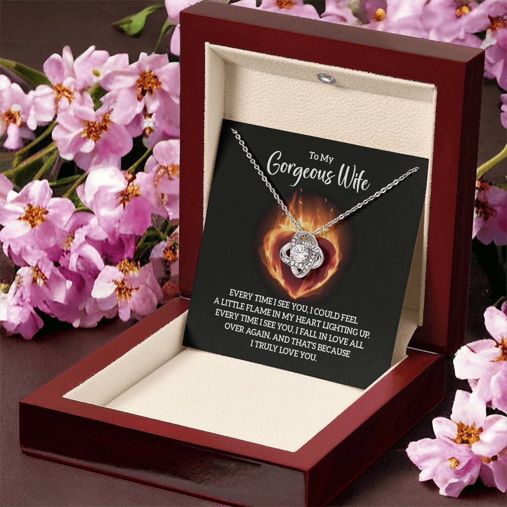 To My Wife Necklace Anniversary Gift For Wife Gift For Wife Wife Necklace Wife Birthday Gift Valentines Day Gift For Wife Love Knot Necklace