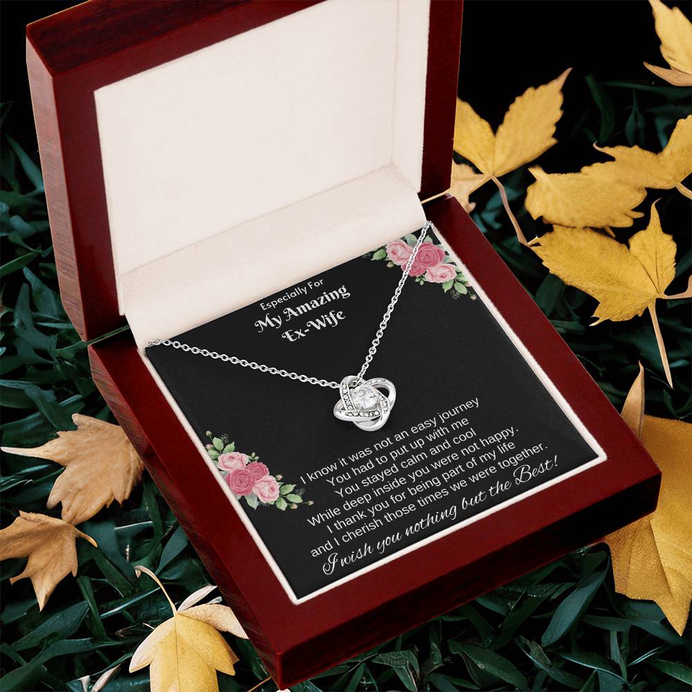 The  Ex-Wife Divorced Departing Gift Former Wife For My Ex Birthday Mother's Day Breakup Gift Friendship P Love Knot Necklace