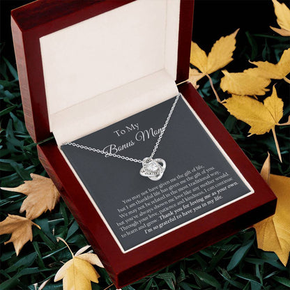 To My Bonus Mom Mother's Day Gift For Stepmom Stepmom Birthday Gift Step Mother Gift From Bride Love Knot Necklace