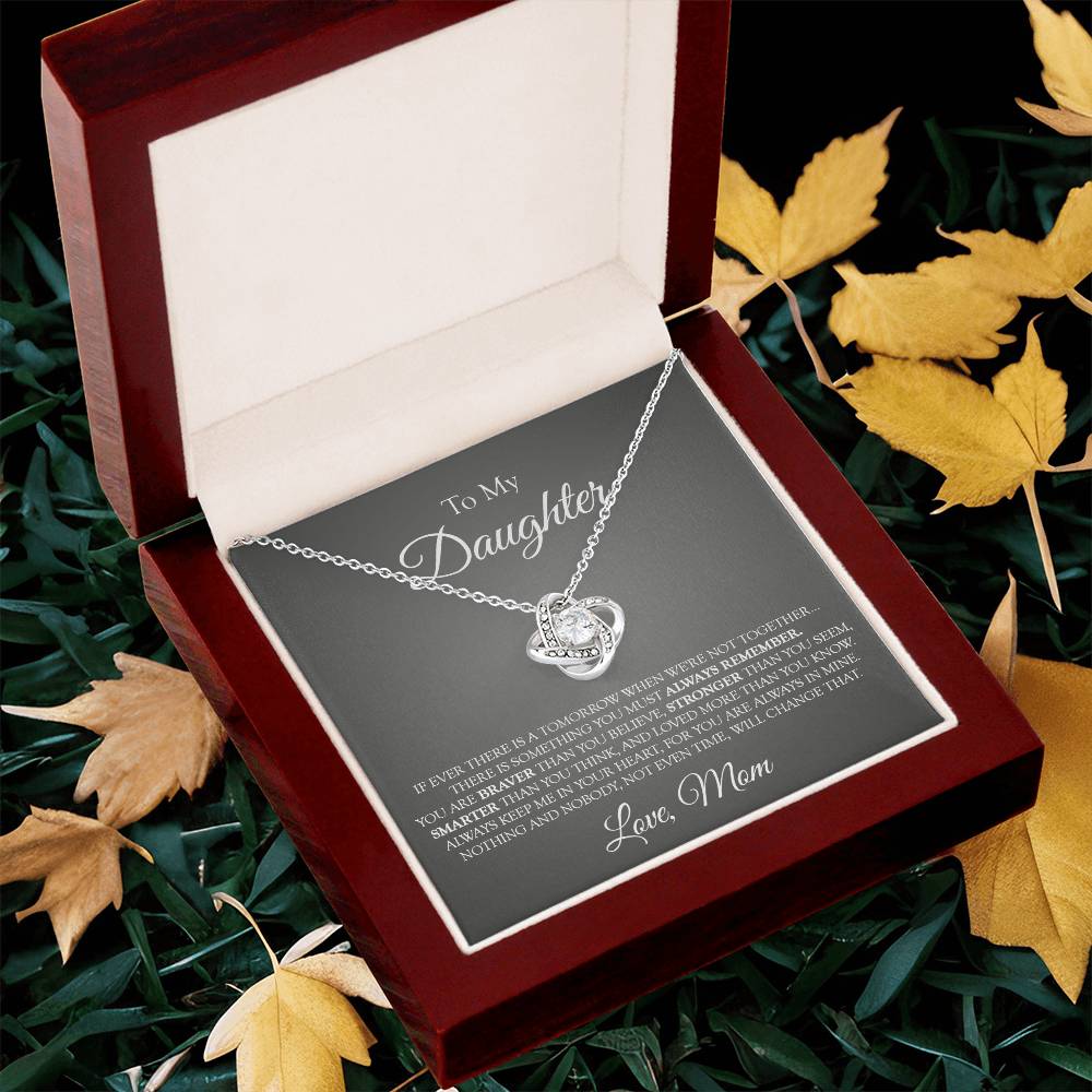 To My Daughter Necklace Gift For Daughter From Mom Daughter Mother Ne Love Knot Necklace