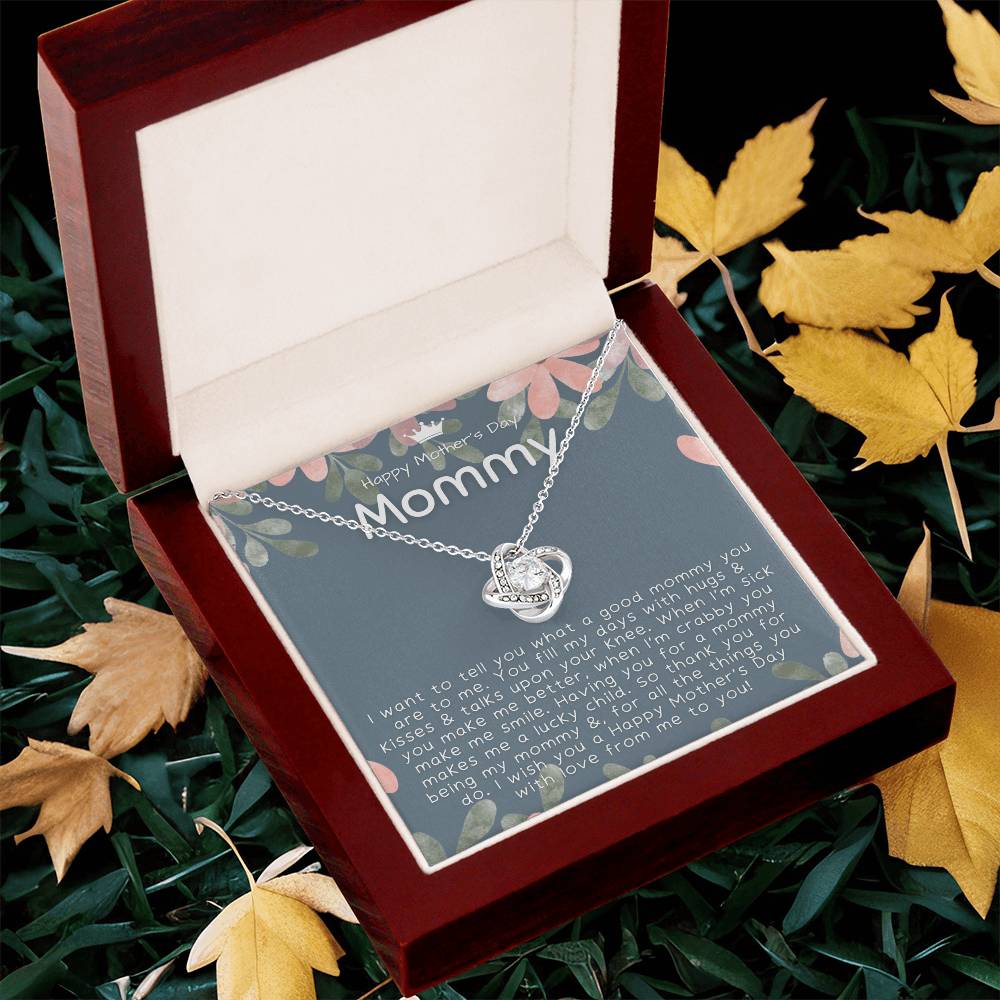 Mothers Day Gifts From Baby 1St Time Mothers Day Gift Mothers Day Necklace Gifts First Time Mom Mothers Day Gift From Baby - Love Knot Necklace