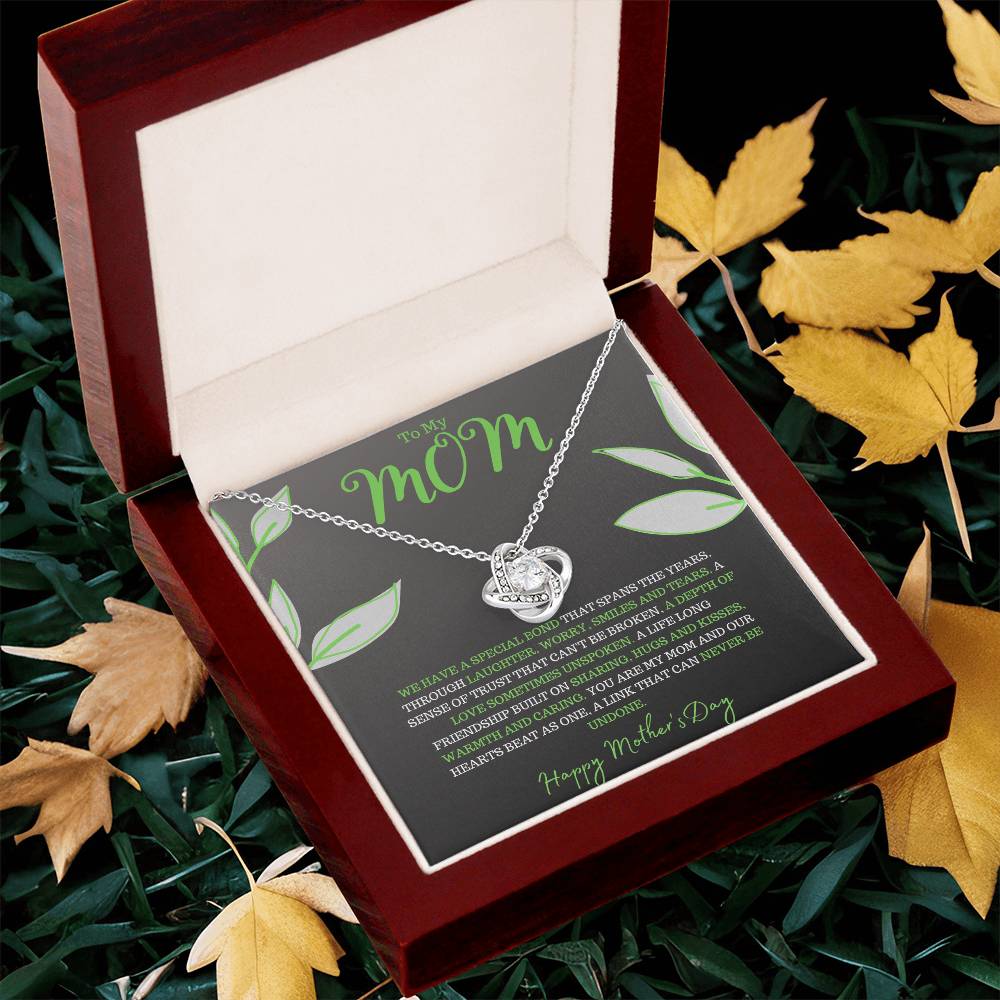Mother's Day Beautiful Love Knot Necklace With Card Box Love Knot Necklace