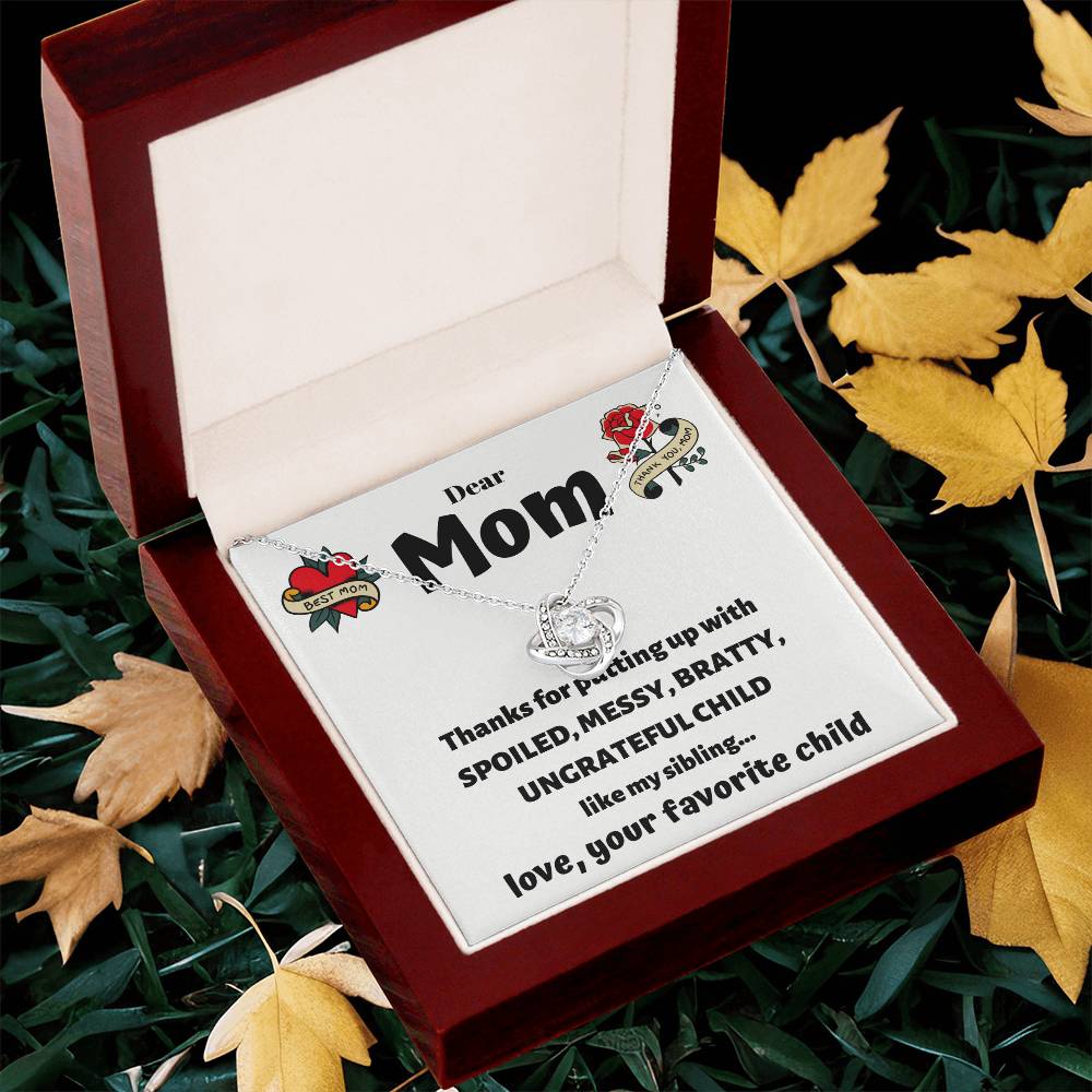 My Sibling Love Knot Necklace