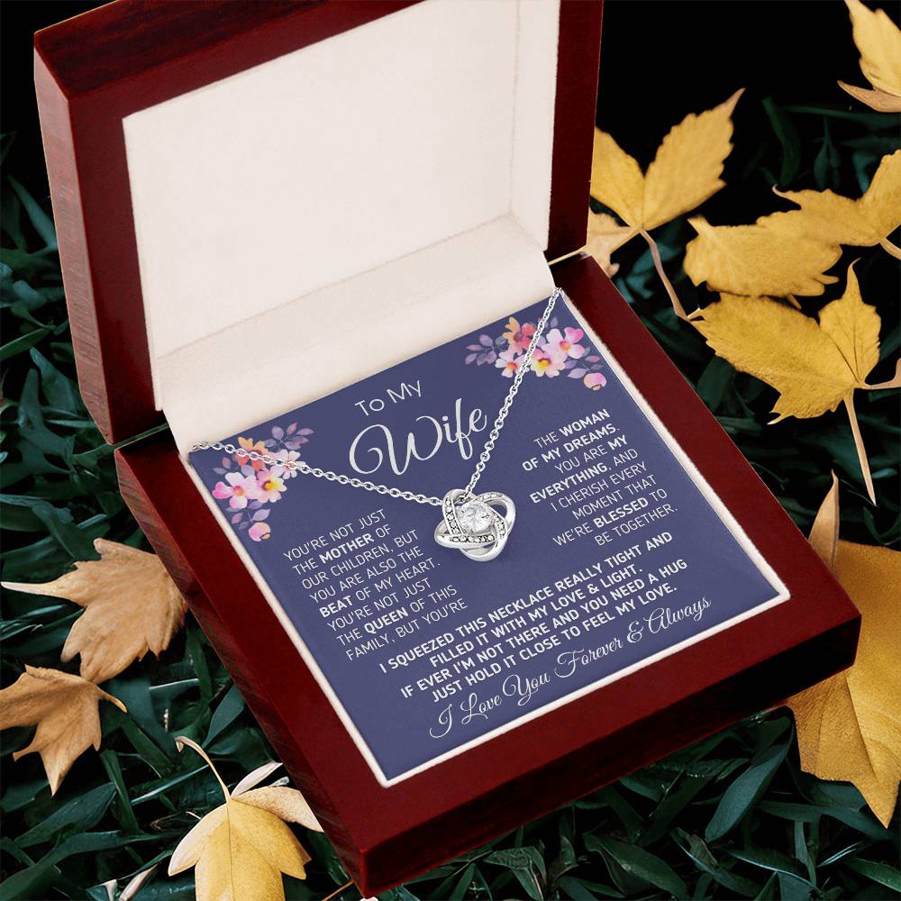 To My Wife Necklace Sentimental Gift For Wife From Husband Wife Birthday Anniversary Gift Love Knot Necklace