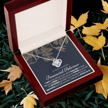 Financial Advisor Gift For Financial Advisor Gift Financial Advisor Appreciation Gift Love Knot Necklace