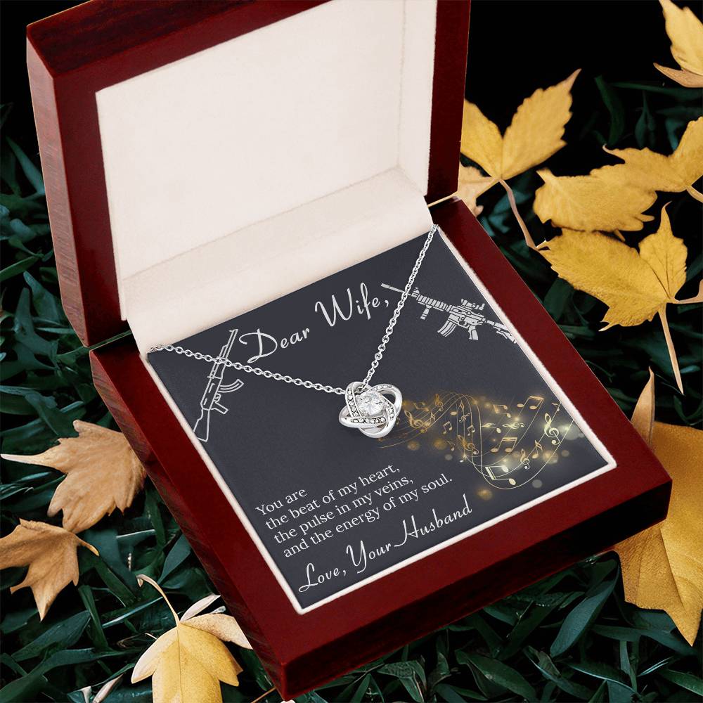 Dear Wife- Gun Love Love Knot Necklace