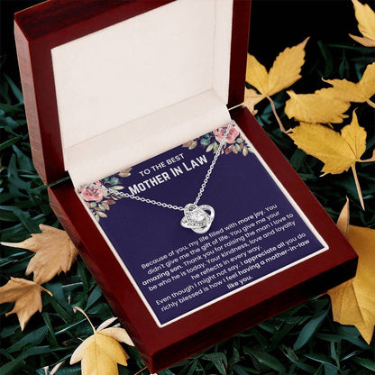 Mother In Law - Because Of You Love Knot Necklace