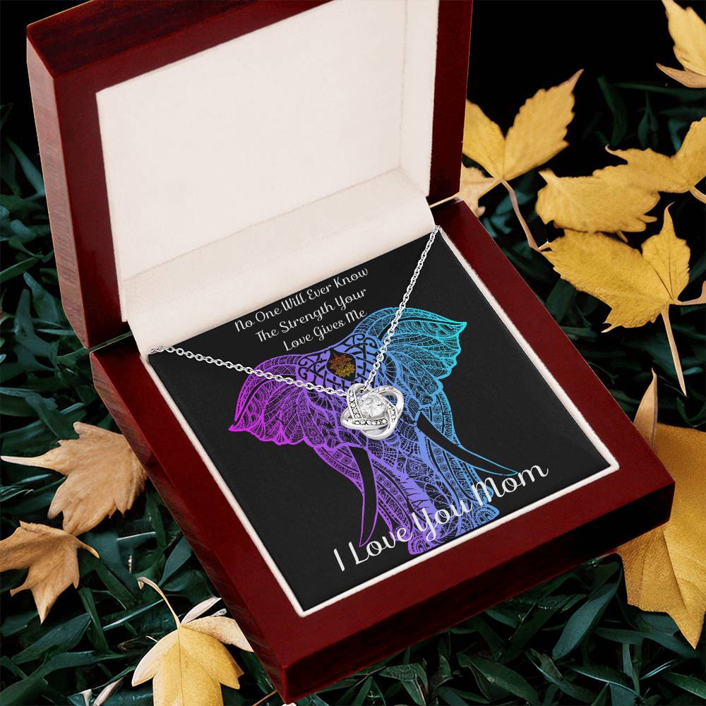 Gift To Mom - I Love You Love Knot Necklace
