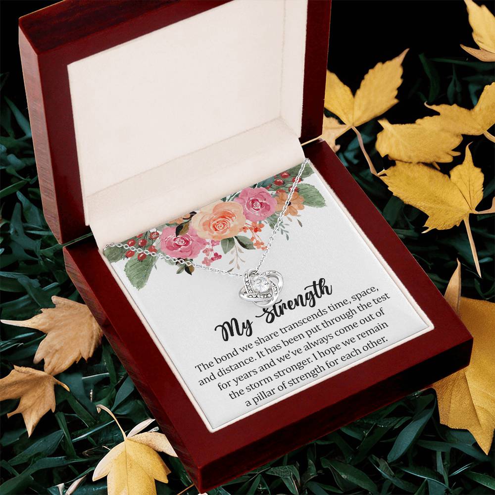 Long Distance Relationship Gift Gift For Girlfriend 1 Year Anniversary Gift For Girlfriend Necklace Jewelry With Message Card  Love Knot Necklace