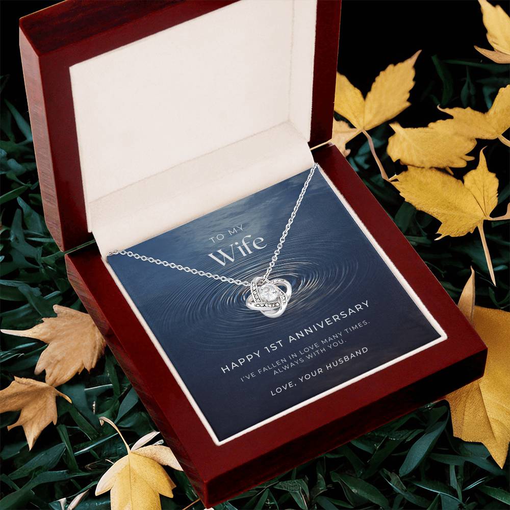 1 Year Anniversary Gift For Wife 1 Year Anniversary Gifts 1 Year Wedding Anniversary Gift Ideas 1St Wedding Anniversary Gift F(4) Love Knot Necklace