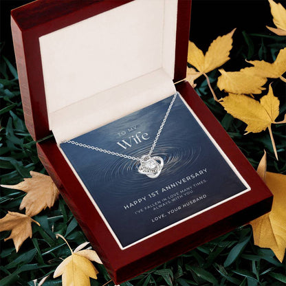 1 Year Anniversary Gift For Wife 1 Year Anniversary Gifts 1 Year Wedding Anniversary Gift Ideas 1St Wedding Anniversary Gift F(4) Love Knot Necklace