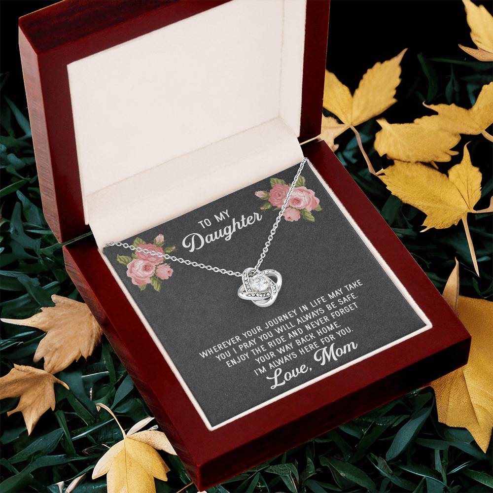 To My Daughter Necklace Gift From Mom Mothers Day Gift For Daughter From Mother Sentimental Jewelry Gifts For Daughter Fr Love Knot Necklace