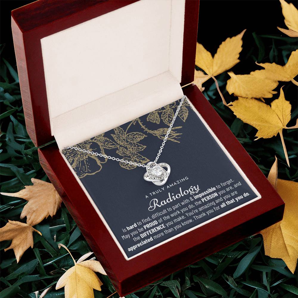 Gift For Radiology Radiology Gift Radiology Appreciation Gift Love Knot Necklace