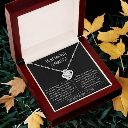Pharmacist Graduation Gift Doctor Of Pharmacy Gift Pharmacist Doctorate Gift New Phar Love Knot Necklace