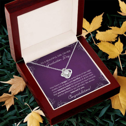 Graduation Gift - Bright Future Love Knot Necklace