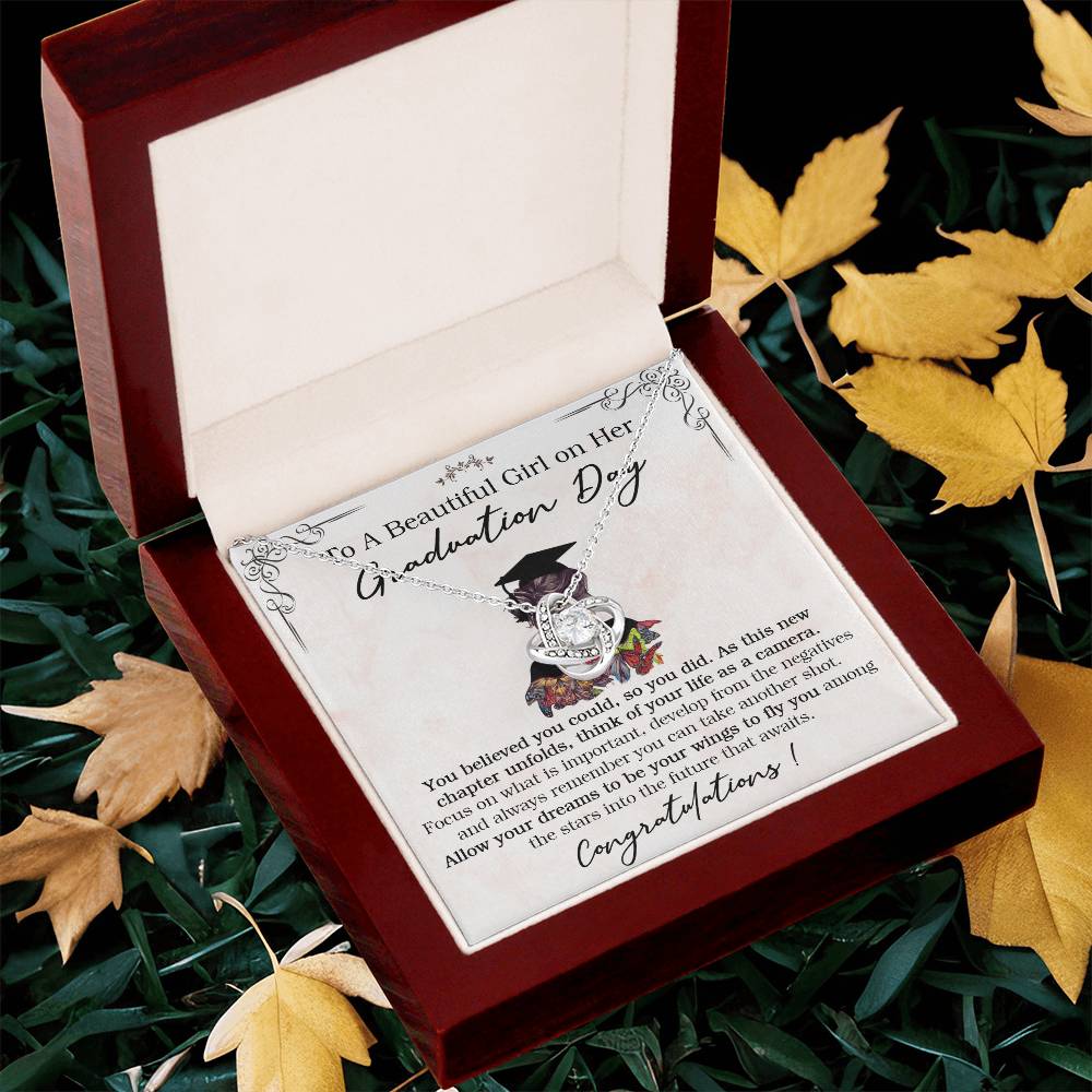 Graduation Gift For Her High School College Graduation Daughter Graduation Jewelry Gift Love Knot Necklace