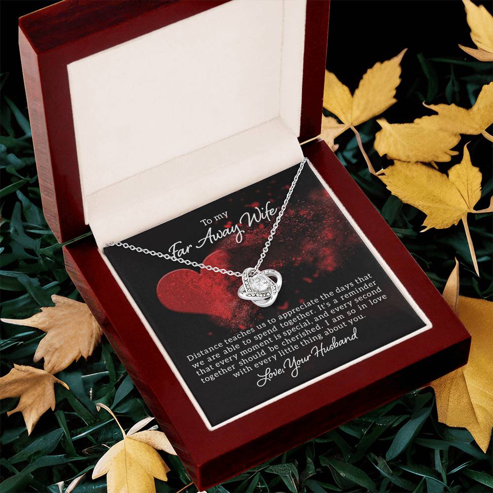 To My Wife Necklace - Anniversary Gift For Wife Birthday Gift For Wife Gift For Wife Necklace For Wife Gift For Wife Birthday Love Knot Necklace