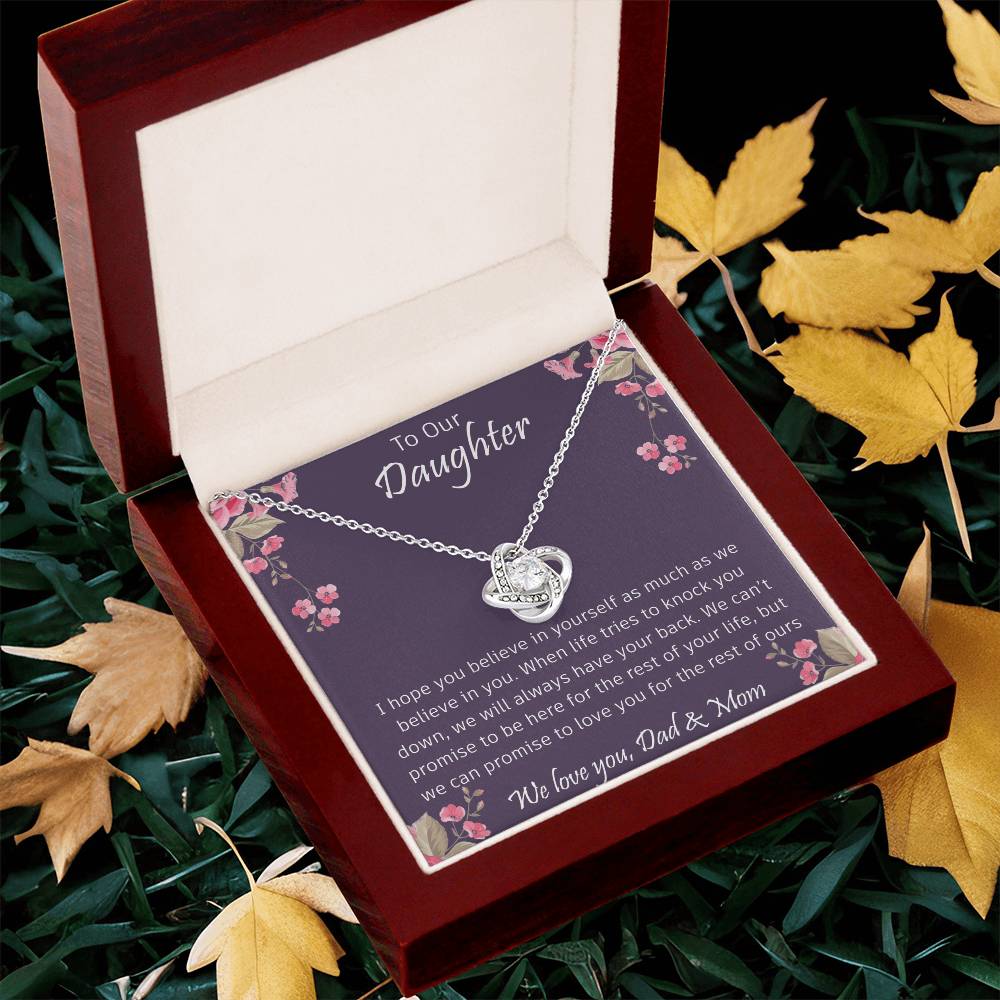 The Best Gift For Your Daughter To My Daughter With Love And Kiss Dragonfly Necklace Birthday Gift Daughter Graduation Gift Grown Up Dau Love Knot Necklace