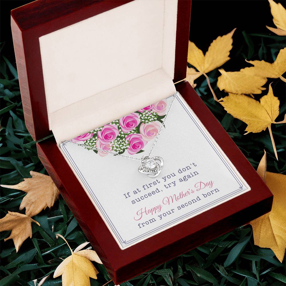 Second Born Mother's Day Gift Love Knot Necklace