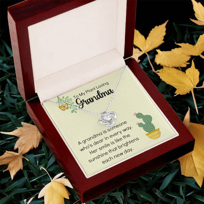 Plant Loving Gifts For Mothers Day Presents For Grandma Birthday Plant Lover Gift From Granddaughter Necklace Gift From Grandkids 1 Love Knot Necklace